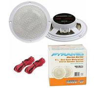 KIT SET PER PYRAMID MDC6 2 altoparlanti doppio cono bianchi da 50 watt rms 100 watt max da 15,3 cm 153 mm impermeabili piscina barca ristorante hotel, a coppia, cavi di installazione inclusi