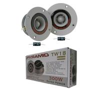 KIT SET PER PYRAMID TW18 2 SUPER TWEETER grigi da 150 watt rms e 300 watt max, da 9,80 cm di diametro e 98 db, con ridotta profondità solo 3,90 cm, a coppia + condensatori omaggio