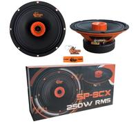 KIT SET PER SP AUDIO SP-8CX, 2 altoparlanti diffusori coassiali 2 vie, 20 cm 200 mm 8", 250 watt rms 500 watt max, impedenza 4 ohm, sensibilità 97 db, per auto, a coppia + accessori omaggio
