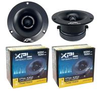 KIT SET PER XPL XTW-3202 2 tweeter da 4" 10 cm 100 mm di diametro, magnete in ferrite da 150 watt rms 300 watt max, impedenza 4 ohm, 112 db spl, per auto, confezione a coppia