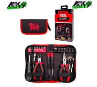 Kit Set Porta Attrezzi Sottosella con Borsa Custodia per Moto Scooter (28 Pezzi)