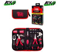 Kit Set Porta Attrezzi Sottosella Professionale + Borsa Custodia Moto (36 Pezzi)