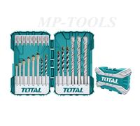 KIT SET PUNTE INSERTI TRAPANO 22pz LEGNO METALLO FERRO MURO TOTAL