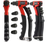 Kit Set Rivettatrice pinza manuale 4 testine rivetti 2,4-4,8 mm rivettatura 22cm