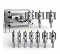 Kit set seghe a tazza 10 pezzi 16-53mm frese per metallo acciaio legno con punte