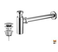 Kit set sifone e piletta clic clac nikel satinato Damast KITSET01CR