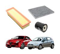Kit/Set Tagliando 3 Filtri per ALFA ROMEO Mito 1.4 e FIAT Grande Punto 1.2/1.4
