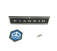 KIT SET TARGHETTA + STEMMA SCUDETTO + VITE PER CALANDRA PIAGGIO VESPA PX - PE