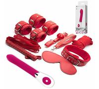 KIT SET toy sadomaso POLSINI COLLARE manet + dildo vibratore daniel pretty love