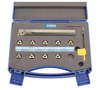KIT SET UTENSILE FILETTATURA PER INTERNO PER TORNIO METALLO FERVI KISNR