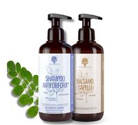 Kit Shampoo Antiforfora 250ml + Balsamo Rigenerante 200ml - Trattamento Cute con Shampoo per Dermatite Seborroica - Senza SLS Siliconi e Parabeni - Con Moringa, Ortica, Malva e Argan - RedMoringa