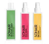 Kit Shampoo Illuminante, Maschera Spray alla Biotina, Spray Profumato Districante Professionale Sohair per tutti i tipi i capelli Routine Completa