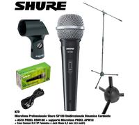 Kit Shure SV100 Microfono e Asta Proel RSM180 e supporto microfono Proel APM10