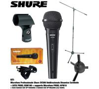 Kit Shure SV200 Microfono e Asta Proel RSM180 e supporto microfono Proel APM10