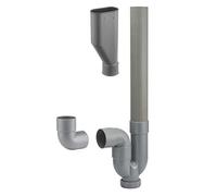 Kit sifone semplice Ø40 mm con uscita orizzontale/verticale + imbuto di scarico | Per lavatrice o lavastoviglie | Compatto, sicuro e facile da installare | QUICK PLOMBERIE