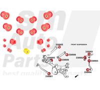Kit silenziatore sospensioni anteriori per Jeep Cherokee II (1984-2001) XJ