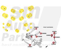 Kit silenziatore sospensioni anteriori SPORT per Jeep Cherokee II (1984-2001) XJ