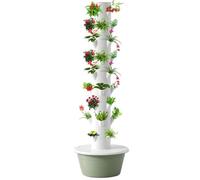 Kit sistema di coltivazione idroponica per torre da giardino verticale da | Torre da giardino idroponica verticale per coltivare erbe fresche, frutta e verdura con efficiente sistema di pompa