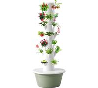 Kit sistema di coltivazione idroponica per torre da giardino verticale da | Torre da giardino idroponica verticale per coltivare erbe fresche, frutta e verdura con efficiente sistema di pompa