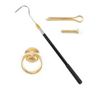 Kit Sistema di Discesa Scala, Asta di Discesa Scala Soffitta Fino a 162,5cm e Gancio per Sistema di Discesa Soffitta per Armadi Cassettiere Credenze