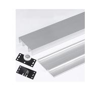 Kit sistema di ingranaggi cingolati, kit di ruote per porte scorrevoli superiori e inferiori, 27 kg, per porte in vetro di armadi, multicolore, varie dimensioni (argento, 200 cm)