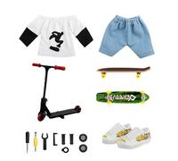 Kit Skate Park - Set Skateboard Da , Mini Rampa In Lega ABS, Tavola Acrobatica Durevole, Set Da Gioco Per Allenamento 'equilibrio | Regalo Completo Per Scooter Con Rampa Per Finger P