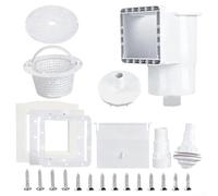 Kit skimmer per piscine fuori terra compatibile con le marche popolari, realizzato in plastica resistente con hardware completo per l'installazione