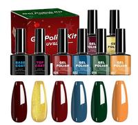Kit Smalto Semipermanente,Smalto per Unghie 6 Colori Natale - Cosmetici Manicure Lunga Durata per Donne Regalo Moglie Fidanzata