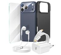 Kit Smart per iPhone 17 Pro Max Cover, Vetro Protettivo, Caricatori, Auricolari