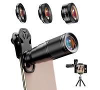 Saiet Kit SMART ZOOM kit fotografico Smartphone 4 obiettivi Cavalletto TravelBag