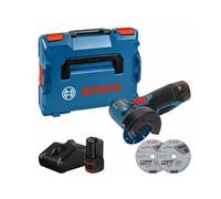Kit smerigliatrice angolare Bosch GWS 10.8-76V-EC con 2 batterie caricabatter...