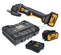 KIT SMERIGLIATRICE ANGOLARE BRUSHLESS INCLUSE 2 BATTERIE 18V 4.0AH CAT DX31B