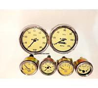 Kit Smiths -Elec Temp Olio Fuel Volt Gauge 0-120MPH Speedo 0-80 RPM 100mm YC