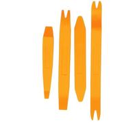 Kit Smontaggio Pannelli Auto Strumento di rimozione modifica interni auto Set da 4 pezzi Strumento di riparazione smontaggio pannello porta navigazione audio Plastica gialla Leve Plastica Smontaggio A