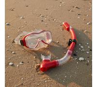 Kit Snorkeling Adulto Cristallo Temperato Maschera Snorkel a Grande Visione