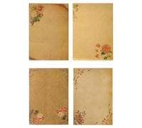 Kit Sobres y Cartas Vintage Envelopes con 16 Fogli, 8 Buste, 8 Chiavi Retrò, 8 Corde di Canapa e 8 Adesivi Sigillanti per Lettere d'Amore, Inviti di Nozze e Letter Thank You Letter