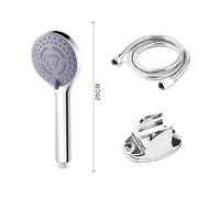 KIT SOFFIONE DOCCETTA 25CM MULTIGETTO DOCCIA BAGNO CON STAFFA TUBO 1,5 MT 55275