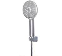 KIT SOFFIONE DOCCIA INOX CON TUBO FLESSIBILE 1,8MT E SUPPORTO A MURO 6964