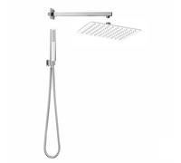 Kit soffione doccia quadrato slim top line cromo lucido