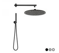 KIT SOFFIONE TONDO SEVEN- Nero Opaco Matt- METAF- pezzi 1