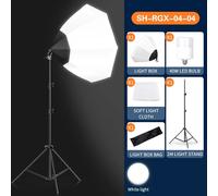 Kit Softbox fotografico Softbox ottagonale portatile 70W LED Luminosità della luce Ombrello flash con supporto da 2M Accessori per studio fotografico