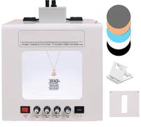 Kit softbox professionale per fotografia di gioielli,softbox oro e argento per studio fotografico,con piatto girevole dimmerabile a 360°,supporta la sospensione o il posizionamento dei gioielli(TB30)