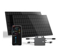 Kit Solar Balcón Svan con 2 Paneles Solares Bifaciales de 435W, Microinversor Wifi 800W, Plug & Play, Control desde APP, Protección IP68, Soporte de Montaje, Uso Exterior