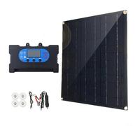 Kit solare compatto da 30 W con ventose e accessori per un facile utilizzo in barche e camper (nero)