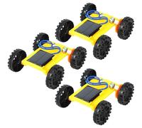 Kit solare per auto, fai da te in plastica con 3 mini veicoli a energia solare, kit per esperimenti scientifici per lo sviluppo della creatività e abilità STEM