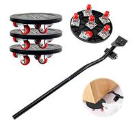 Kit Sollevatore per Mobili, Nero Spostare Mobili pesanti, Movimentatore a 6 Ruote per Mobili per Movimentazione Trasporto Mobili Pesante, Frigorifero, Divano, Tavoli (5)