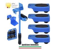 Kit sollevatore sposta mobili solleva ruote piastre trasloco spostare sollevare