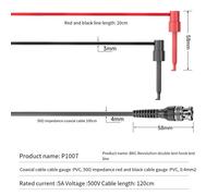 Kit sonda oscilloscopio di precisione 100MHz include cavi di prova da BNC a dopp