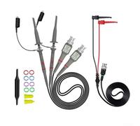 Kit sonda per oscilloscopio, larghezza di banda 100 MHz con cavi BNC a doppio gancio di prova, attenuazione commutabile 10:1 e 1:1, completamente schermata per oscilloscopi generali