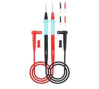 Kit Sonde Multimetro, Punte Silicone Manico Ago Rame 20A 1000V | Impugnatura antiscivolo silicone, Isolamento doppio Punta bronzo Coppia rosso e scuro Custodia inclusa Set punte ricambio